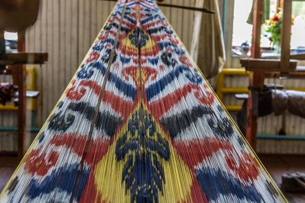Ikat silk weaving loom, Fergana Valley