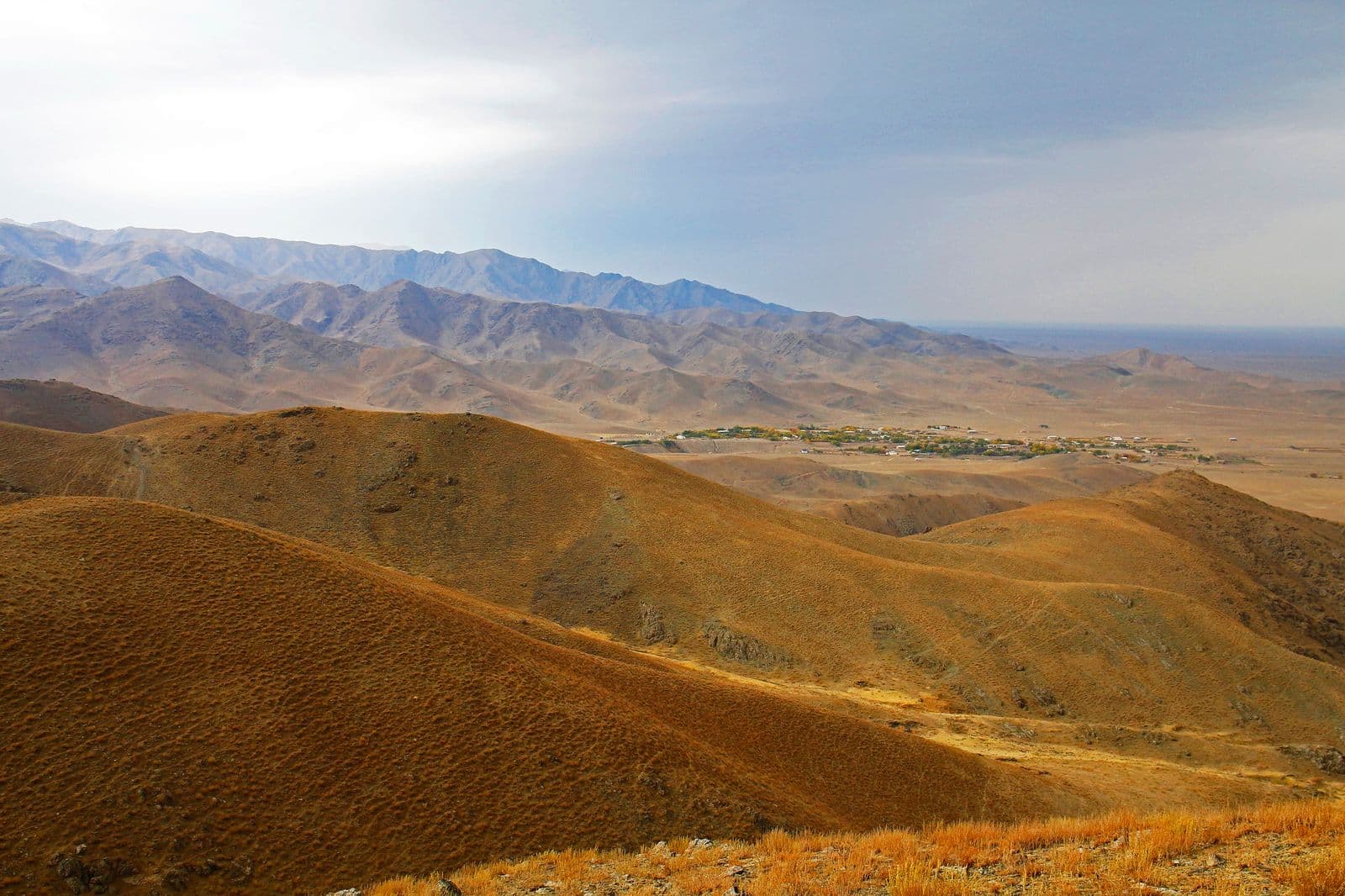 Golden foothills of the Nurata mountains