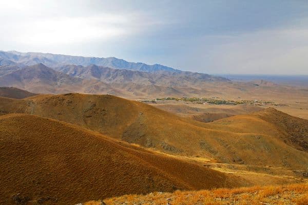 Golden foothills of the Nurata mountains