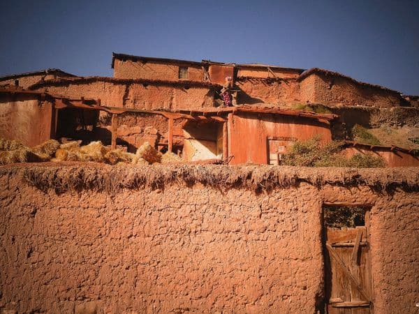 Traditional adobe houses of Langar village