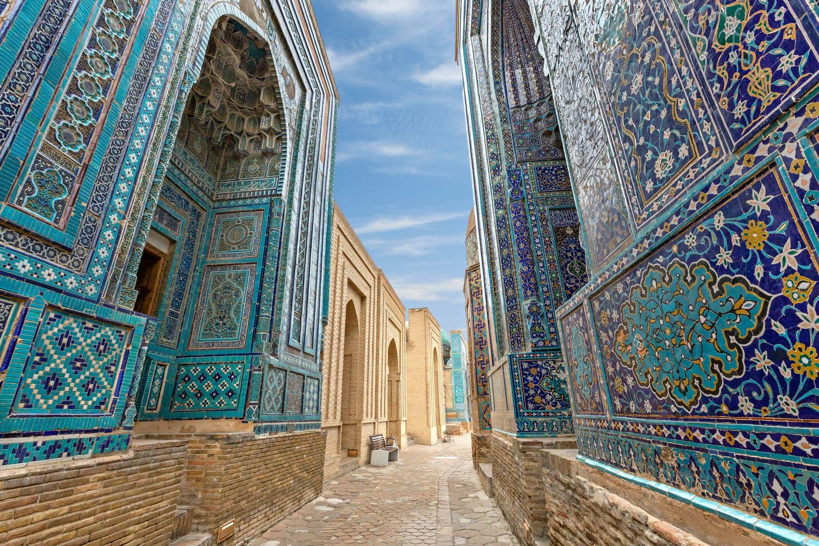 Tiled avenue of Shah-i-Zinda, Samarkand