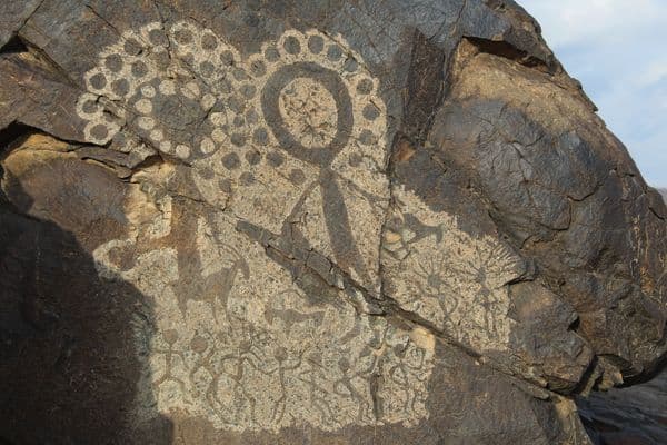 Ancient petroglyphs near Chimgan