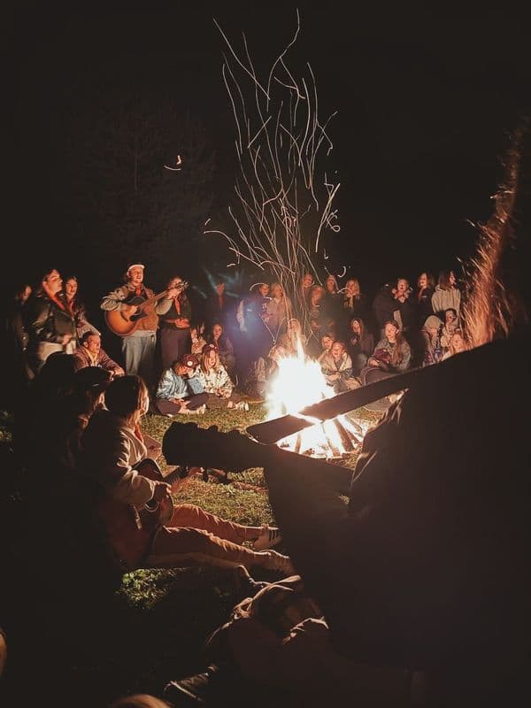 Folklore evening by the campfire