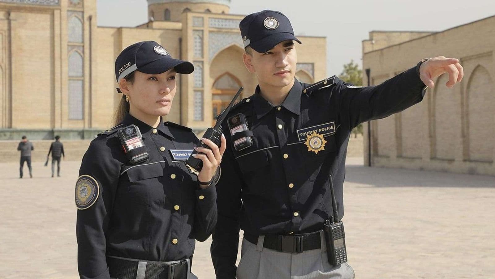 Tourist police officers in Tashkent
