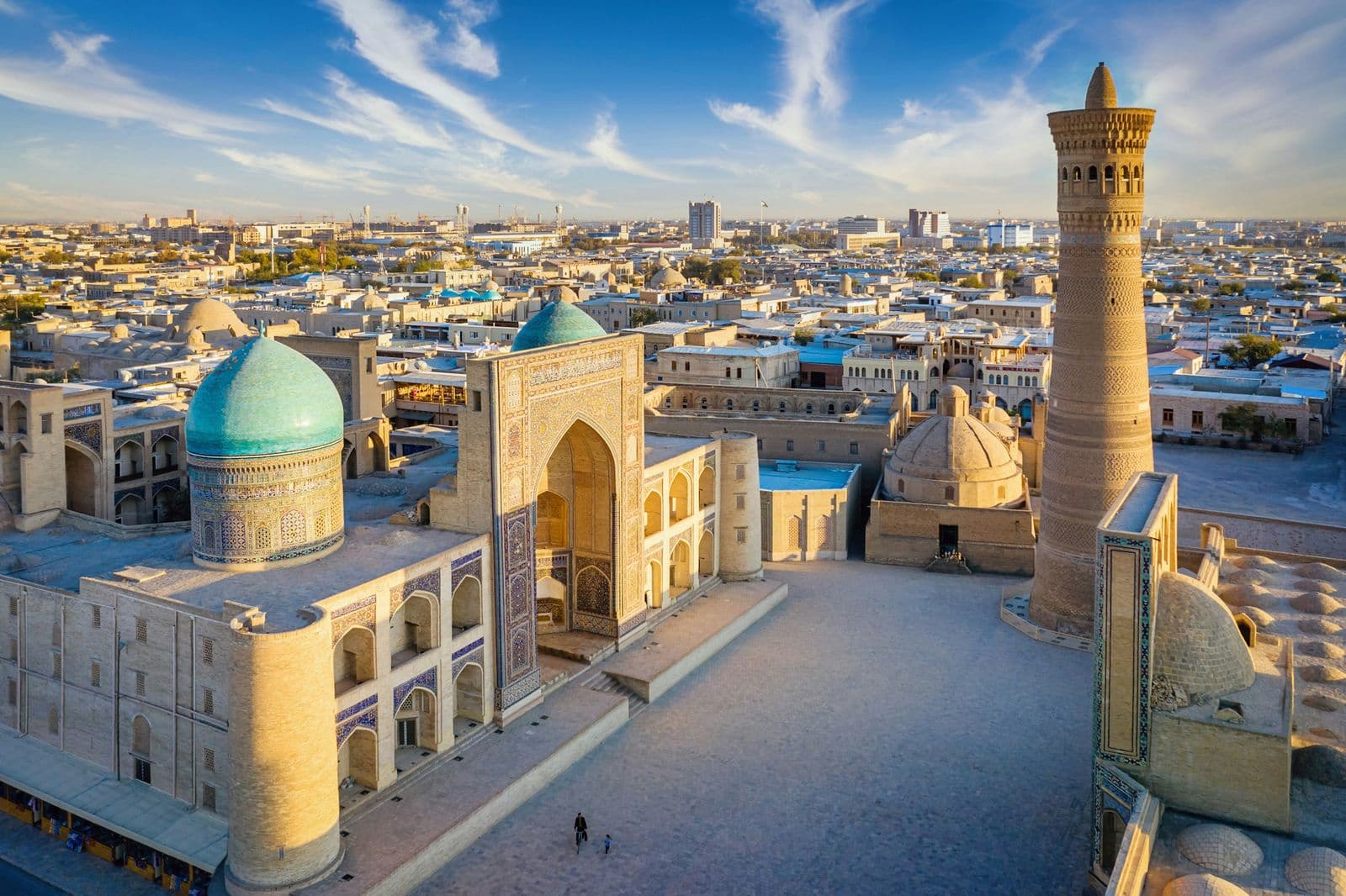 Aerial view of Poi-Kalyan ensemble, Bukhara