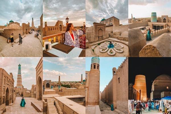 Moments of Itchan-Kala, Khiva — collage