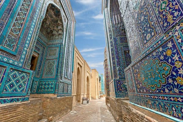 Tiled avenue of Shah-i-Zinda, Samarkand