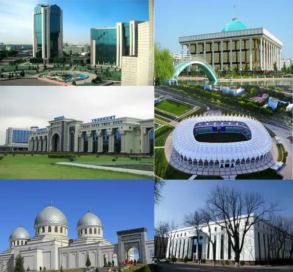 Tashkent landmarks collage